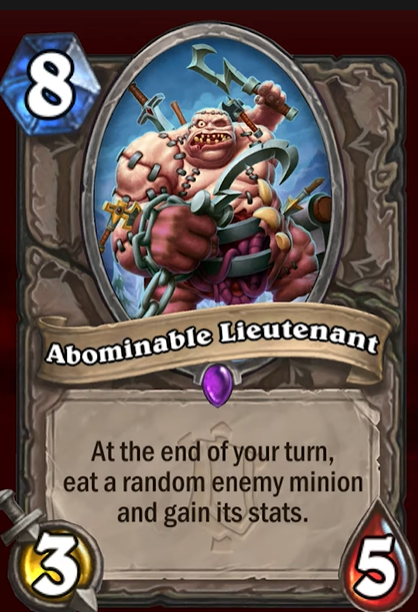 [fav新卡讨论] 中立史诗随从 憎恶军官 8费3/5