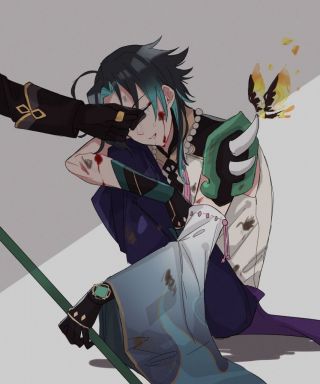 求图求张魈倒在神像上的图