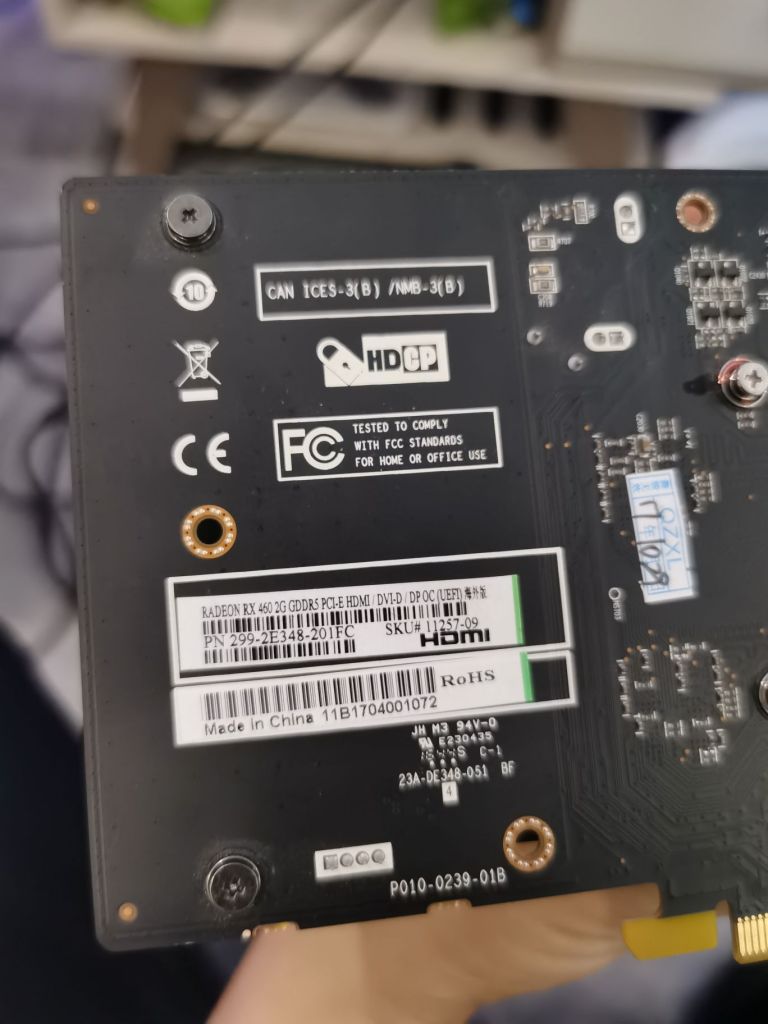 蓝宝石rx460显卡尸体2g显存,220包邮