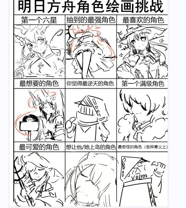 明日方舟角色绘画挑战