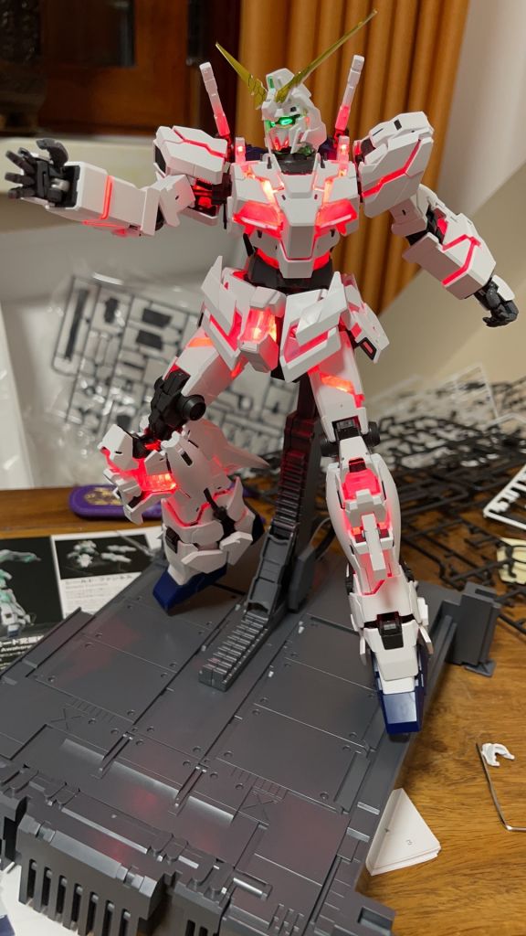 拼装初步完成了一个mgex独角兽