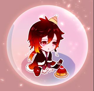 抛砖引玉开个图楼存存钟离的生日贺图