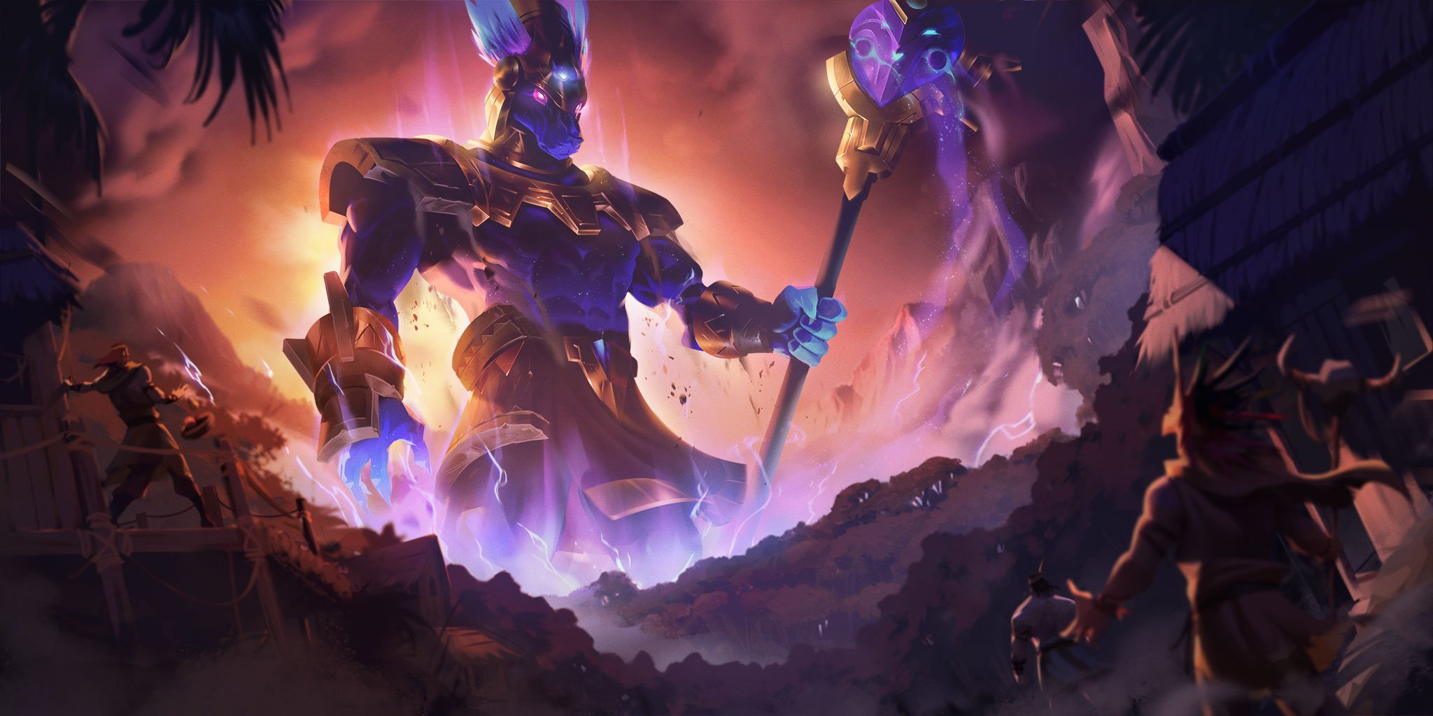 游戏周边lor更新了一批灭世魔神系列的原画更新宣传图