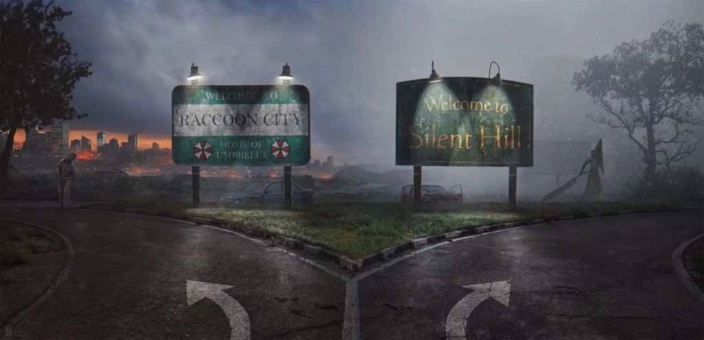 假如你在这个交叉路口你会选择浣熊市还是寂静岭啊