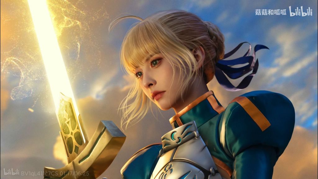 在b站刷到了一个全网最还原saber的cos