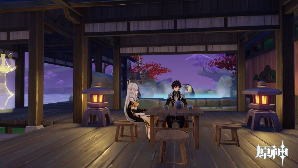 尘歌壶帝君老了做了个借景之馆让璃月的妹子陪他喝茶看日落吧