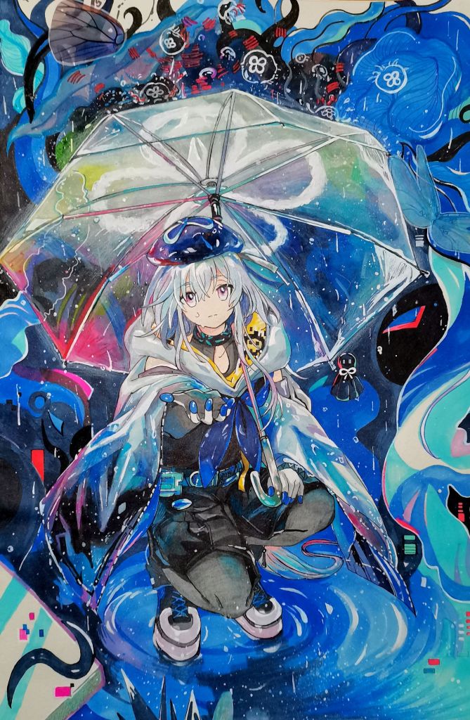 手绘临摹水月立绘