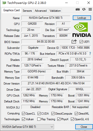 出一块技嘉980ti nga玩家社区