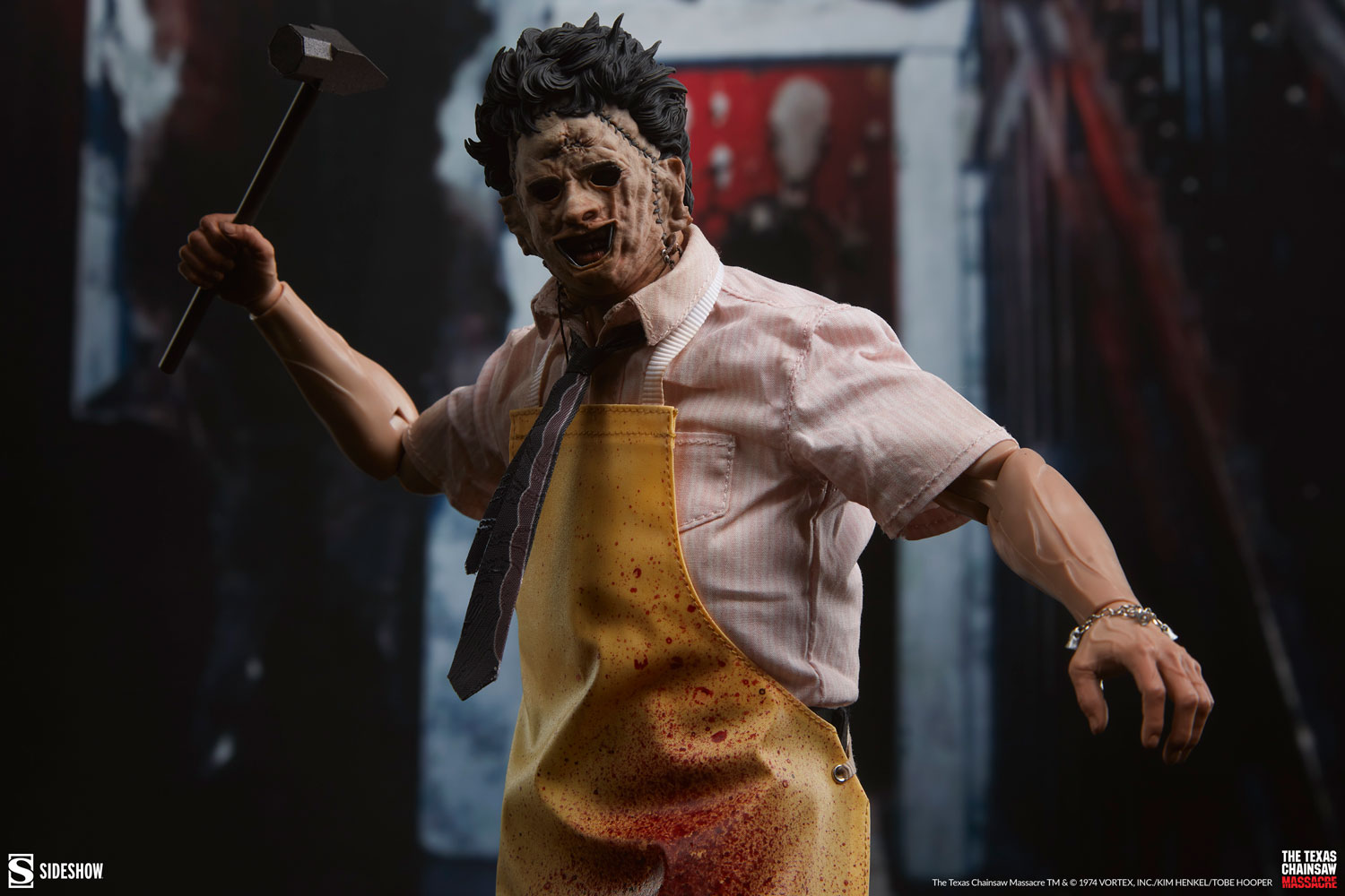 新闻资讯sideshow德州电锯杀人狂皮面leatherfacekillingmask16人偶