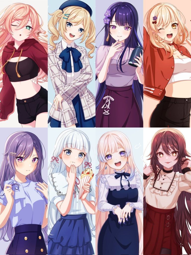 原神做bangdream这图有没有两边角色都能认出来的