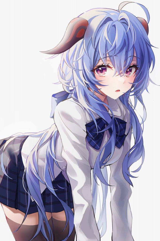 插画搬运学生服的少女