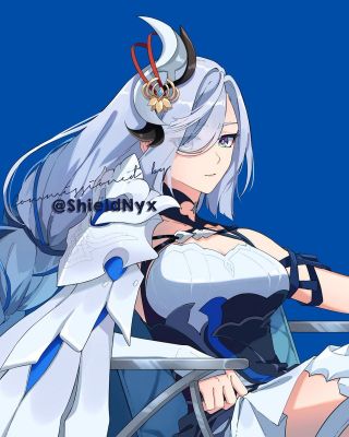 插画搬运s级女武神申鹤次生银翼