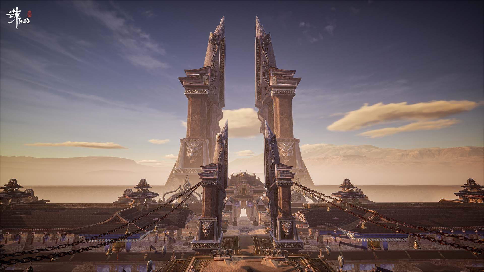 诛仙世界鬼王场景曝光长河落日大漠孤烟