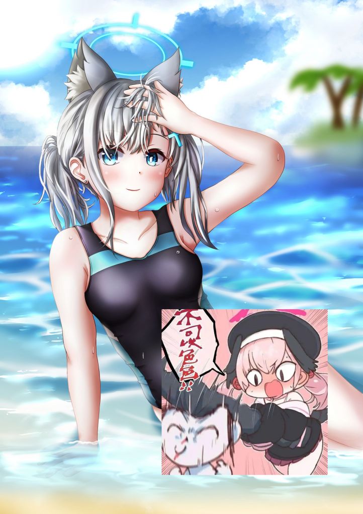 同人创作画了个泳装白子