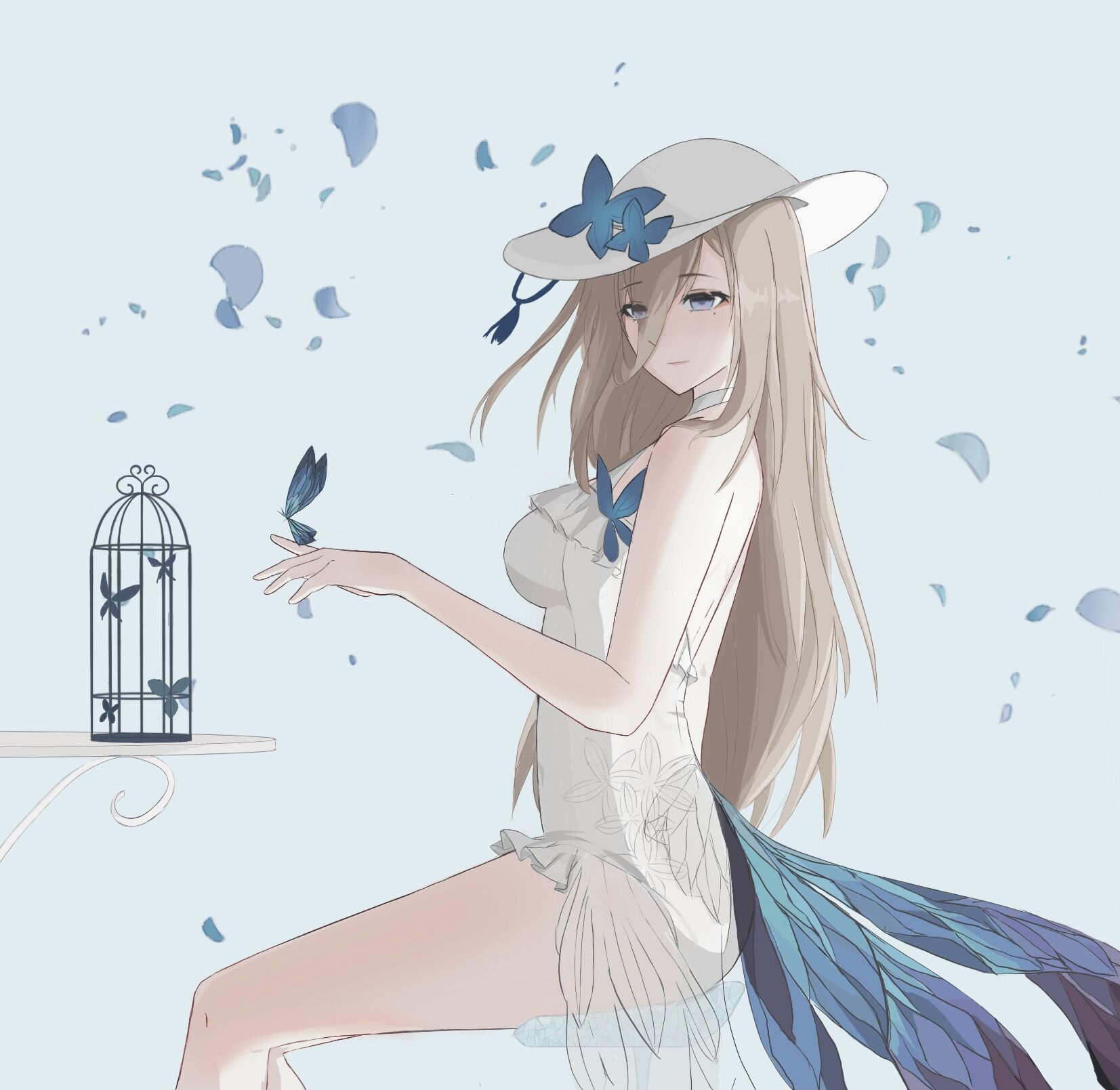 同人创作尝试画了阿波尼亚泳装