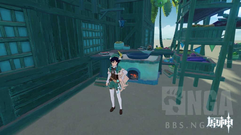 尘歌壶海岛温馨度假小屋内有温迪魈的一点点厨放