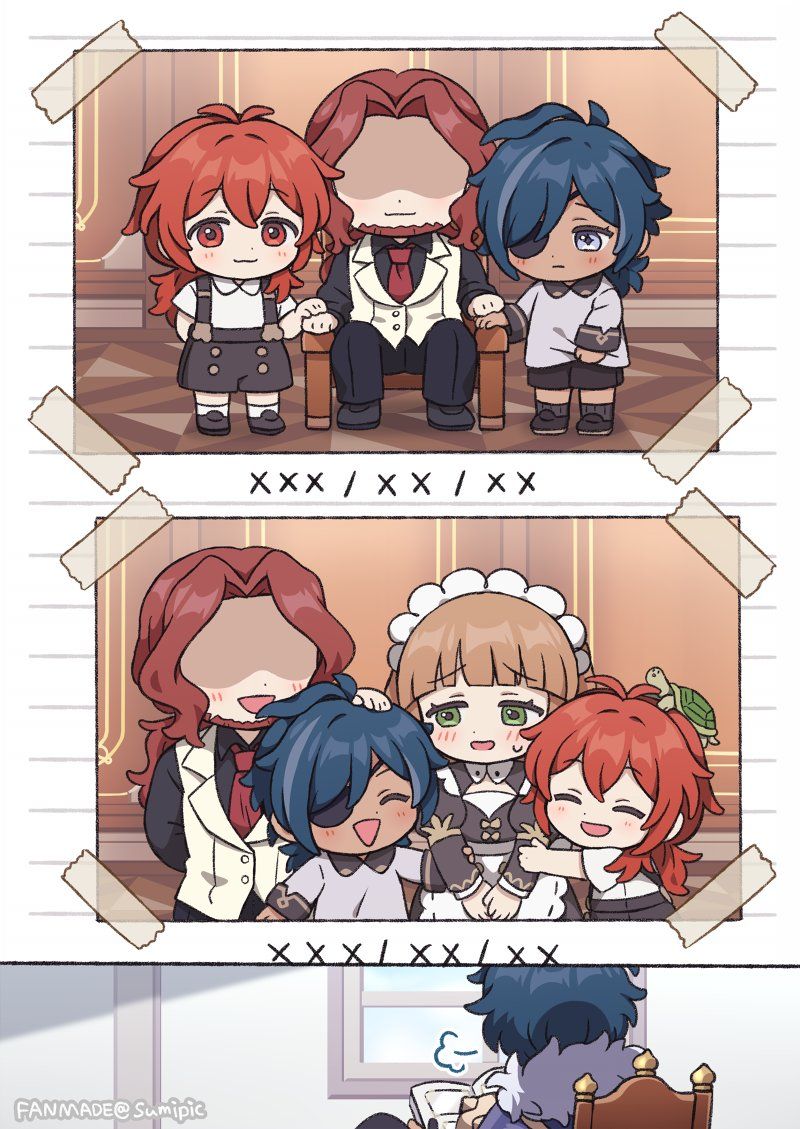 插画搬运少量卢凯cp凯亚在吃蒙德往事