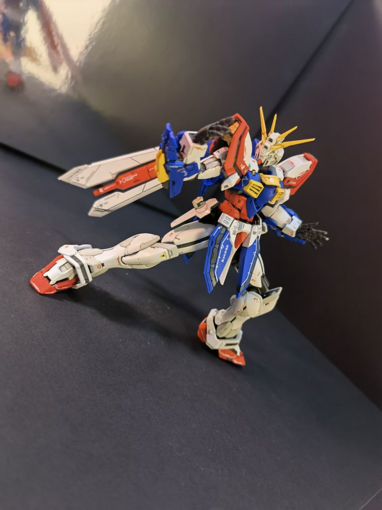 [拼装] 最近拼好的rg神高达和rg初号机还有30ms泳装a款