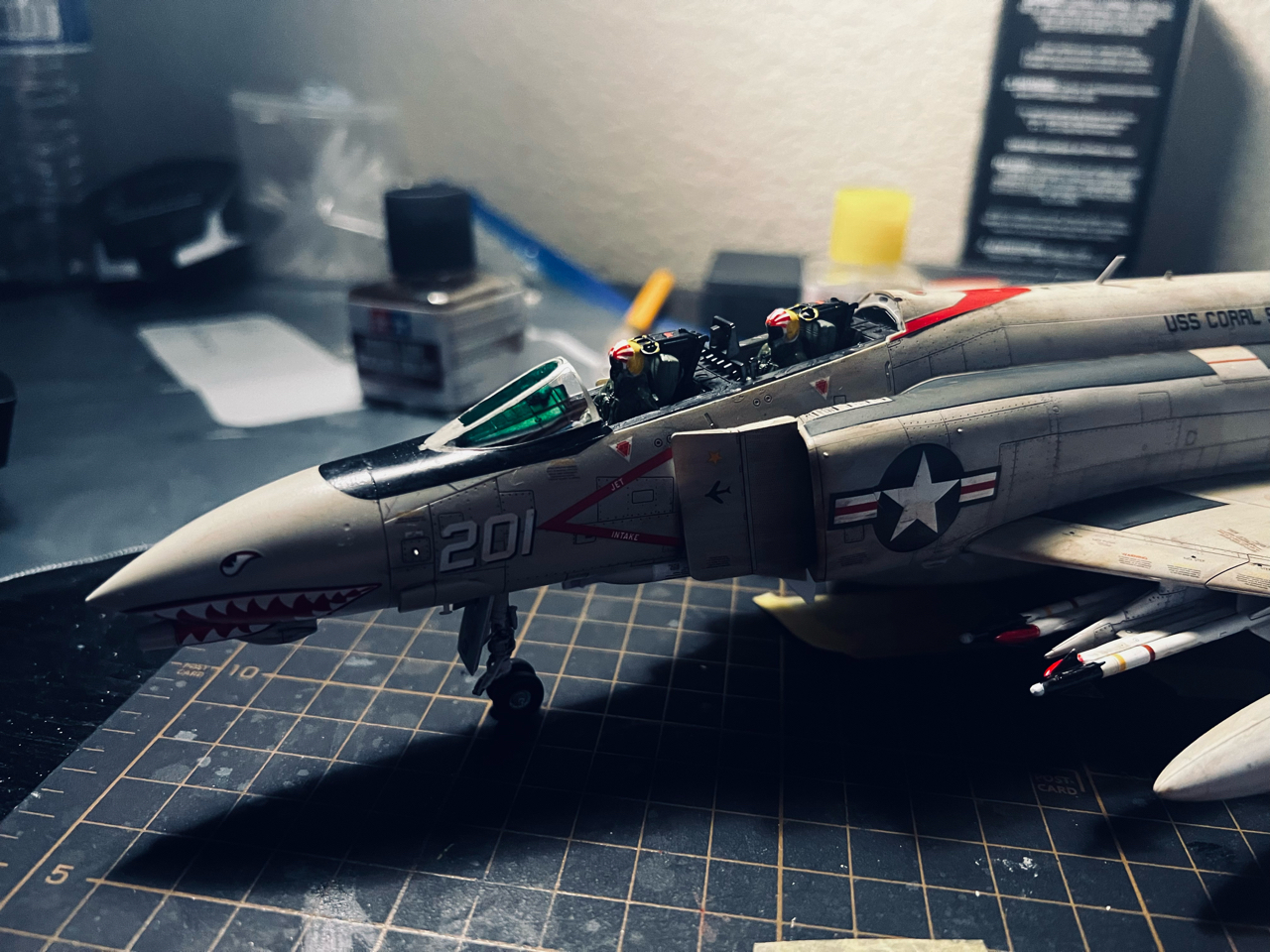 拼装田宫f4b鬼怪美国海军落日中队涂装