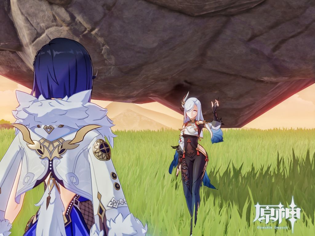 cp预警申鹤扛着浮生石过来了