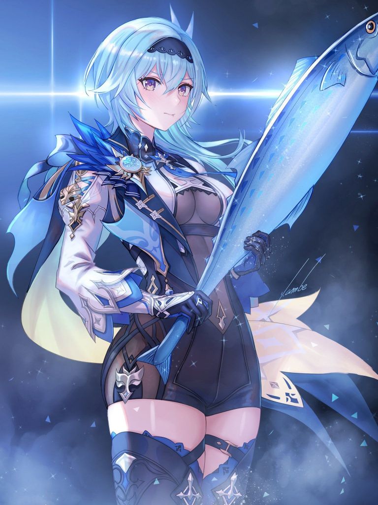 插画搬运优菈与咸鱼大剑