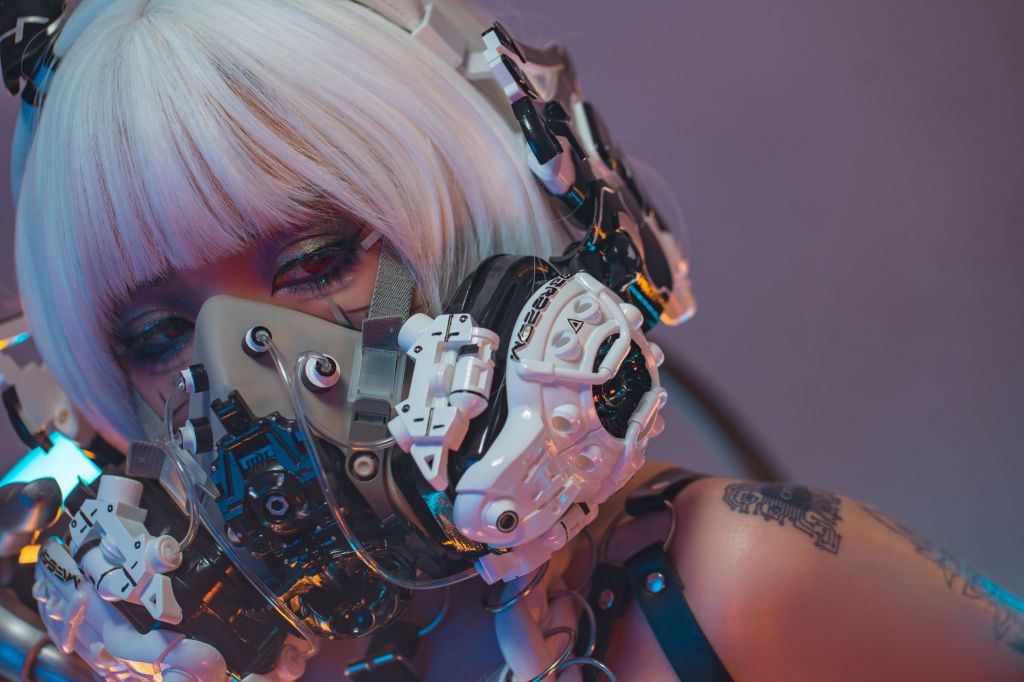 喵小吉 10月作品 赛博朋克-超梦 图透