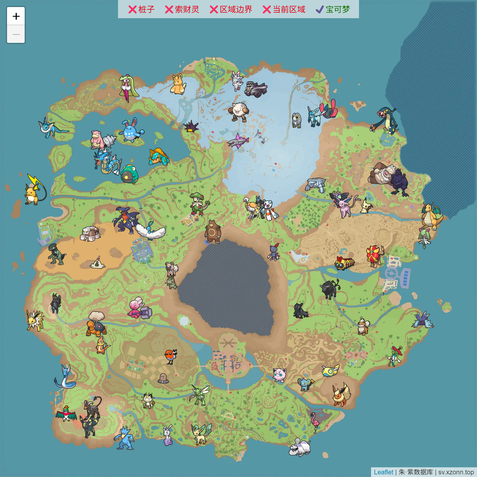 [朱/紫] 做了个《宝可梦 朱/紫》宝可梦分布的互动地图(以及所有太晶