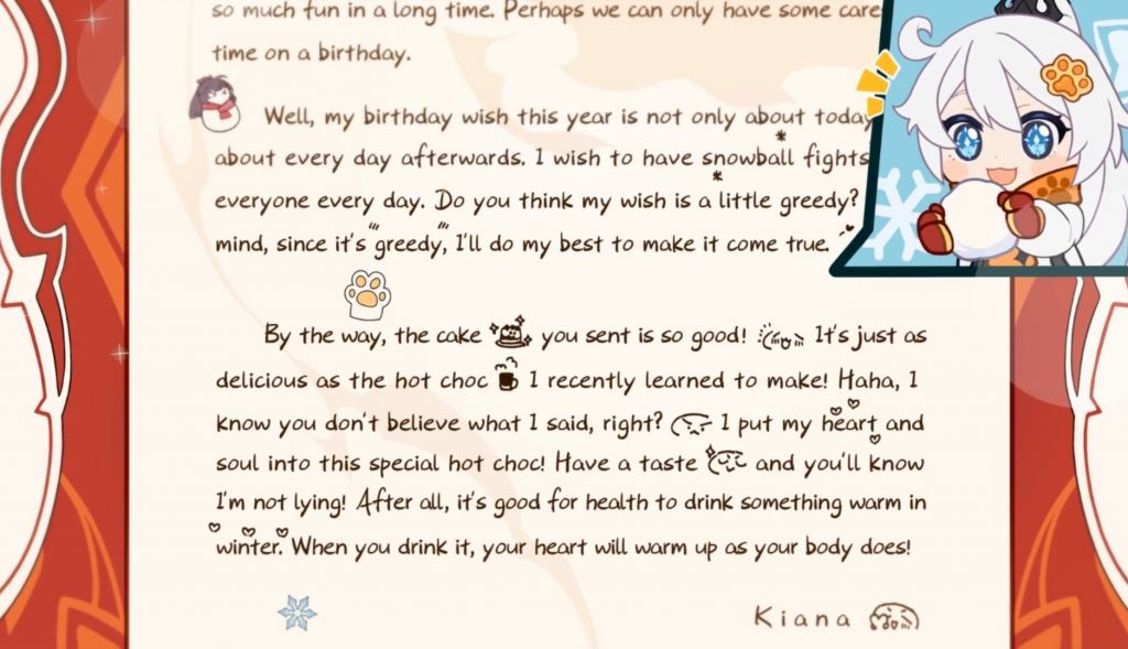 生日信来了但是全英文