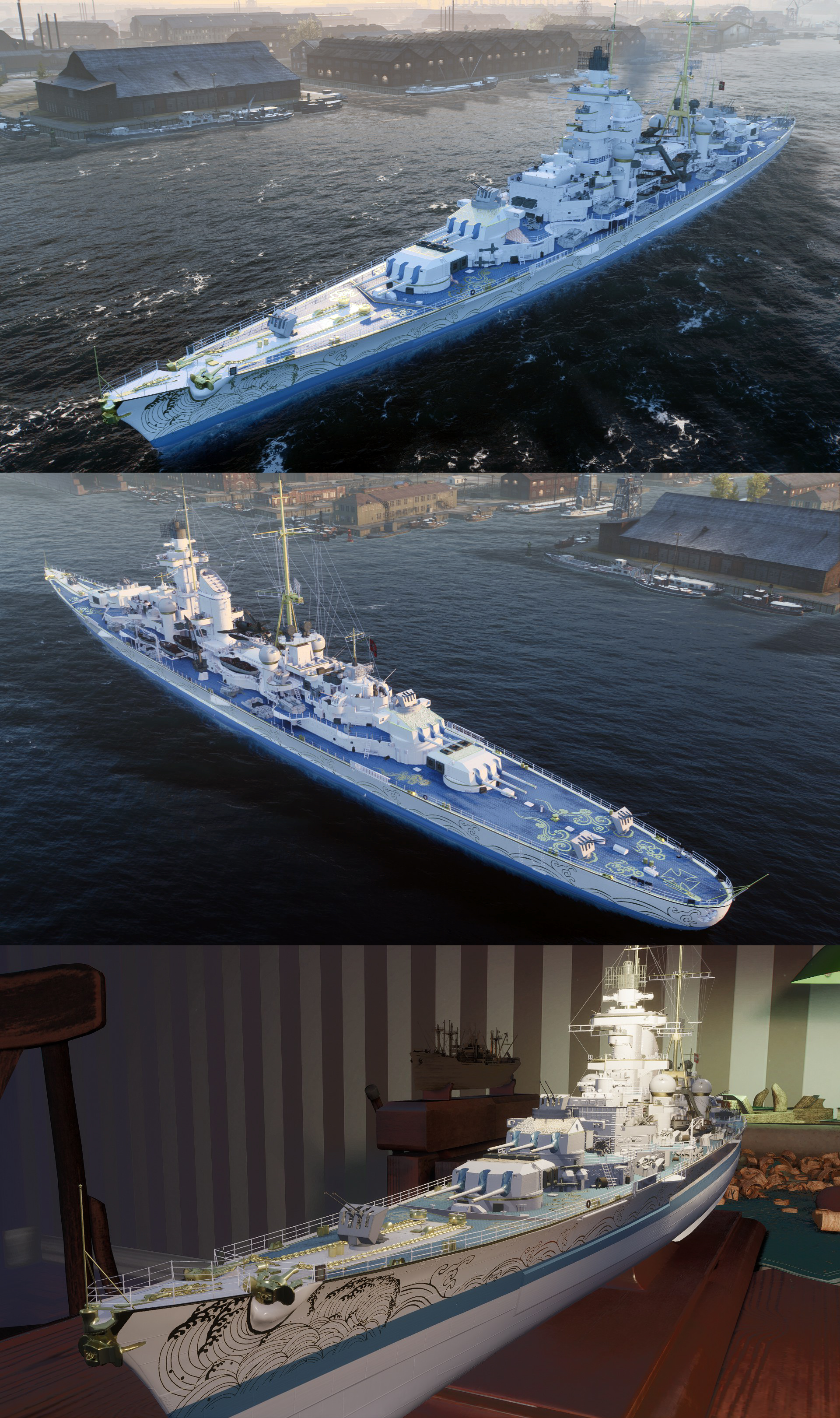 战舰涂装mod兴登堡白色生漆