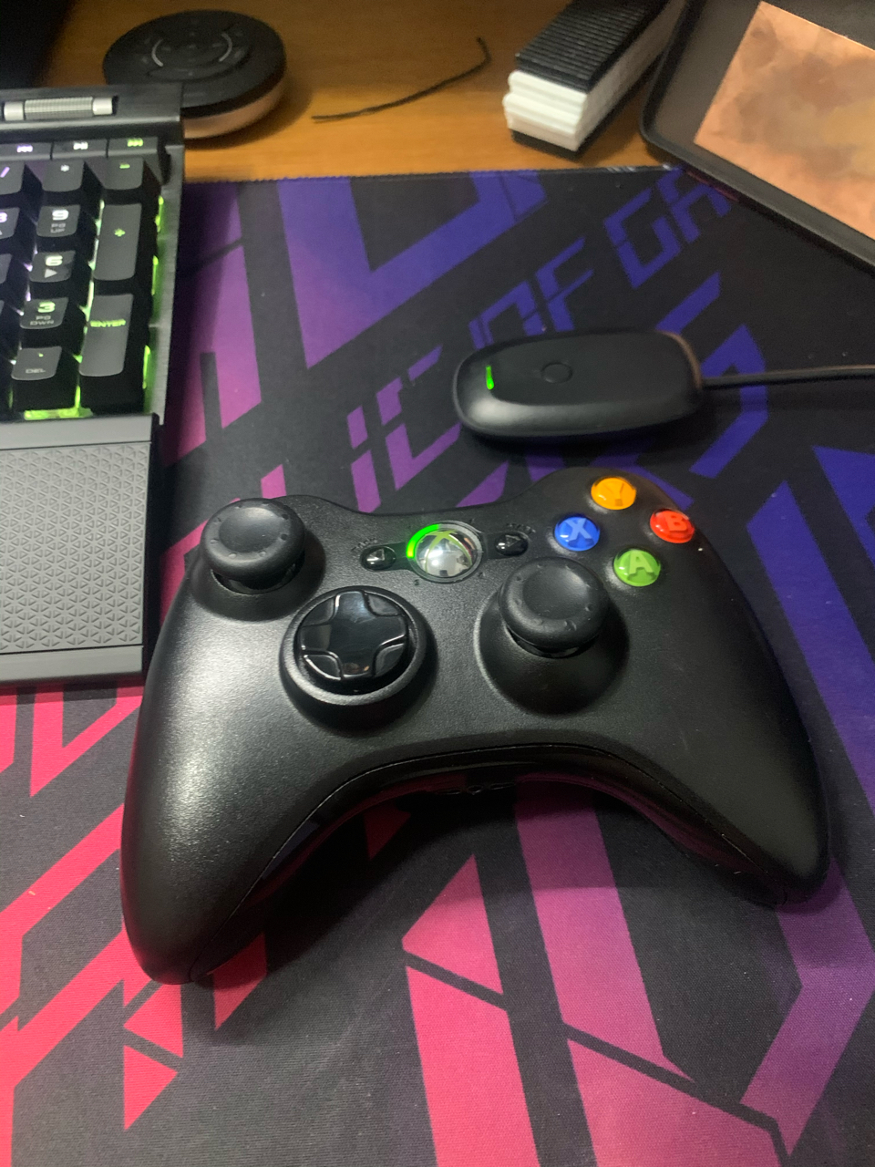 游戏外设原装xbox360无线手柄带接收器