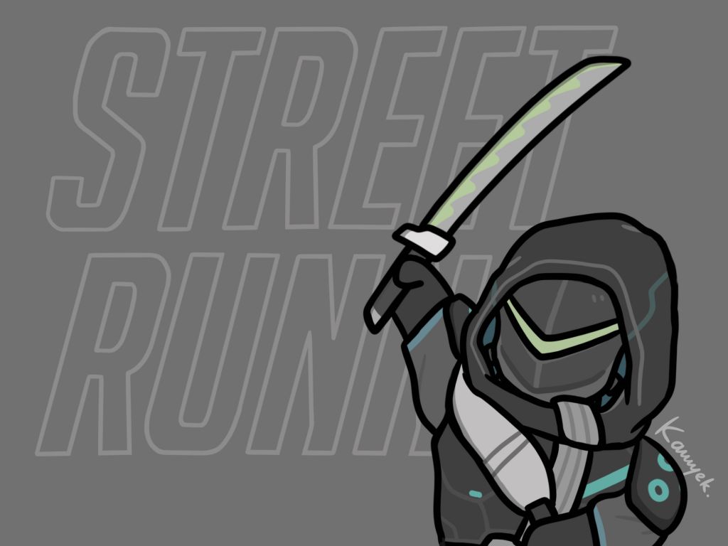 画了街头行者源氏