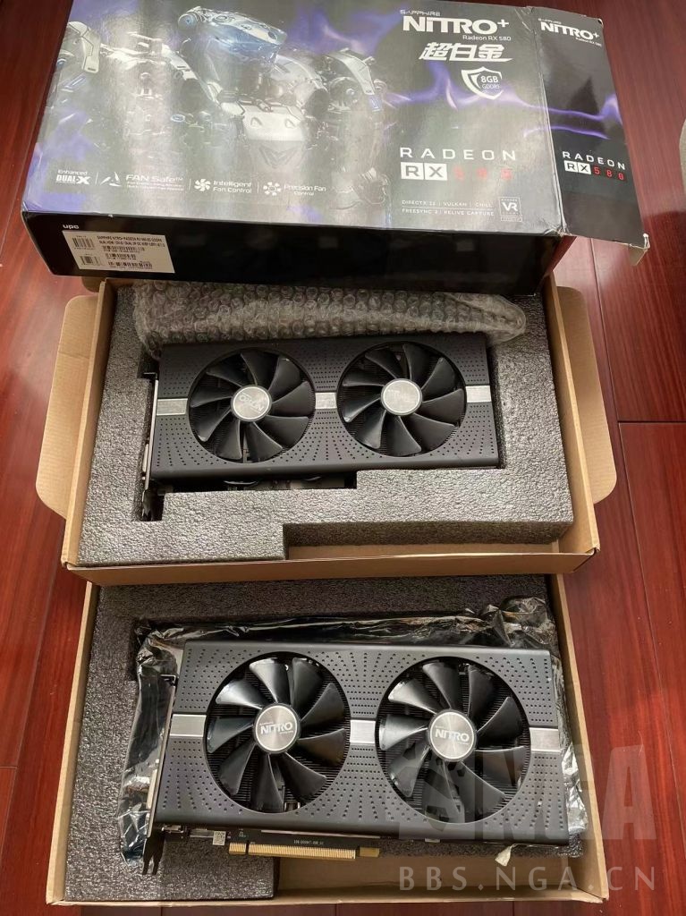 蓝宝石rx580黑白背板图片