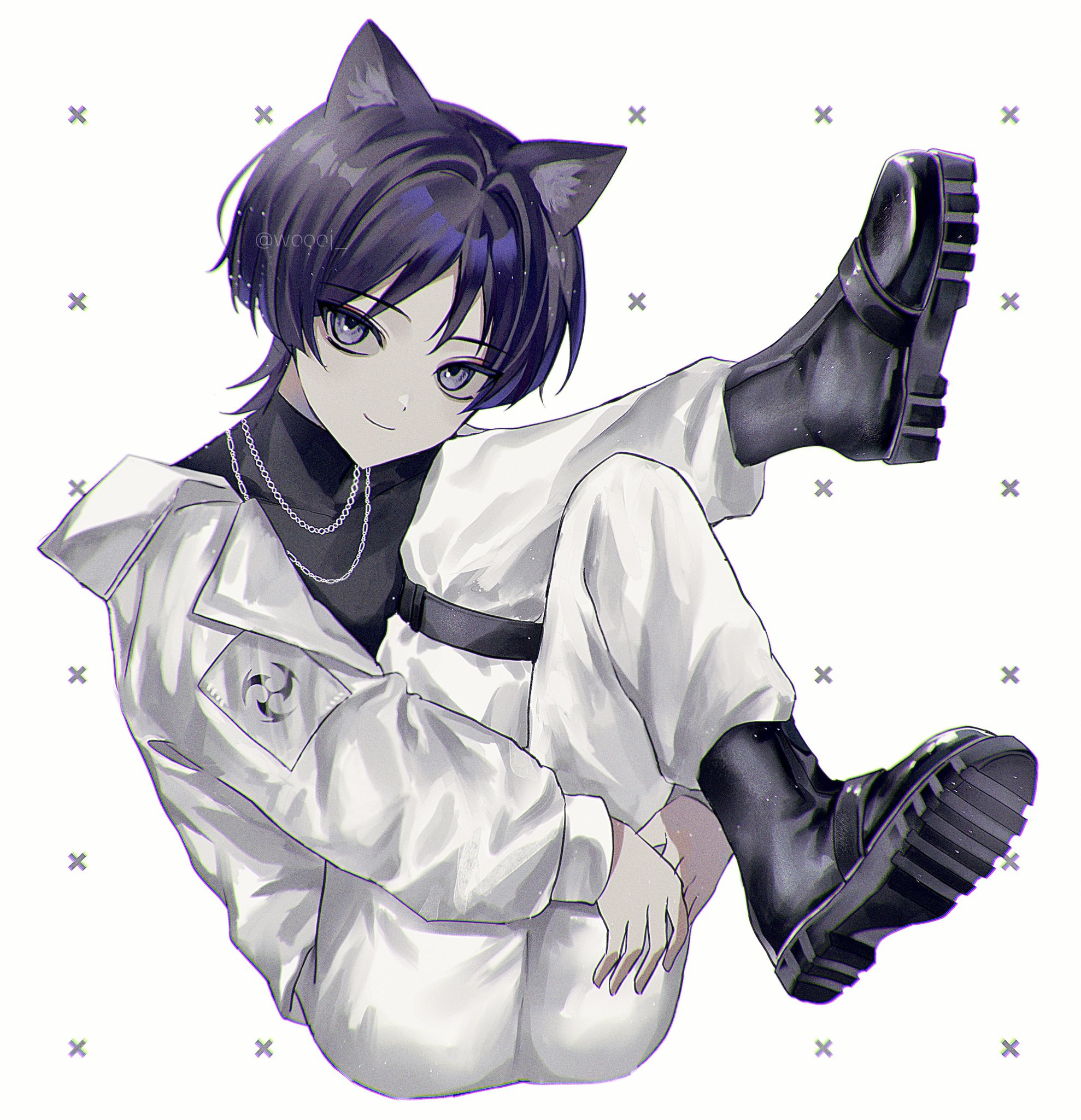 插画搬运散兵斯卡拉姆齐白猫