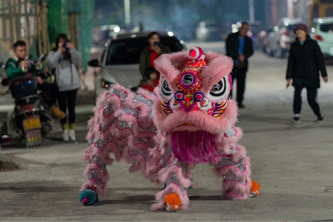 来坛里给大家舞个狮