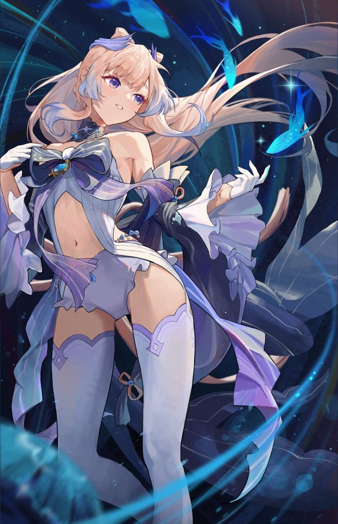 插画搬运水系少女就是世界的瑰宝