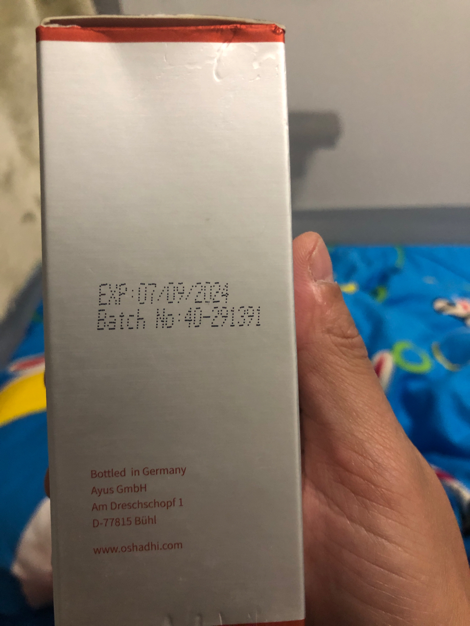 我老婆在瑞芳学堂学习精油买了oshadhi小麦胚芽油用在1岁的女儿脸上