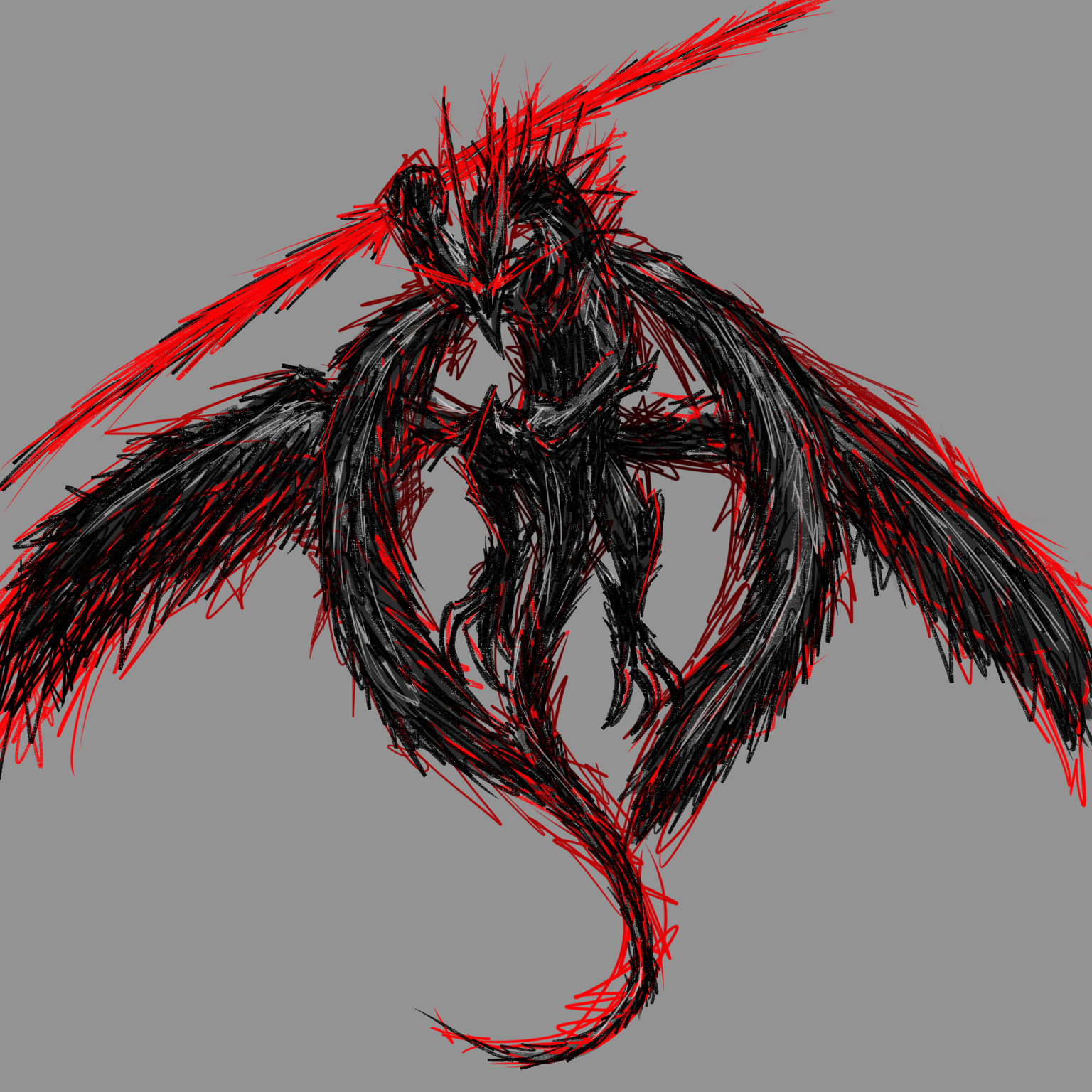 同人这几天疯狂在画死龙