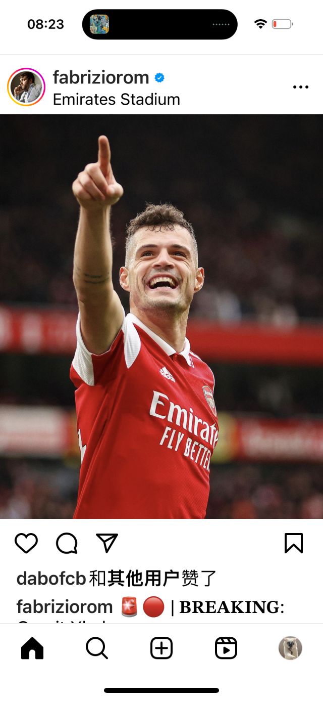 罗马诺报导扎卡赛季末离开阿森纳