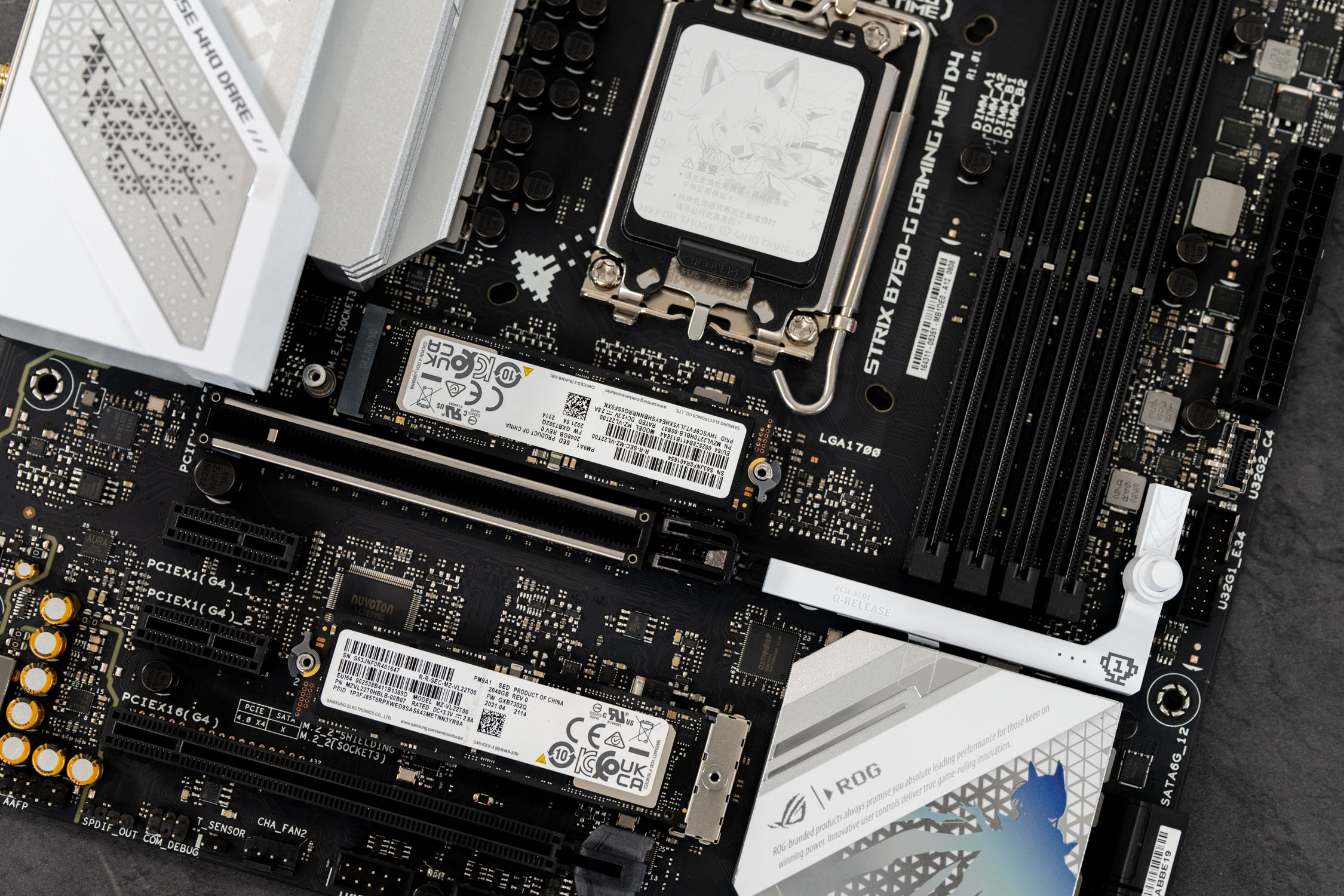 华硕 玩家国度 rog strix b760-g gaming wifi d4 小吹雪matx主板开箱