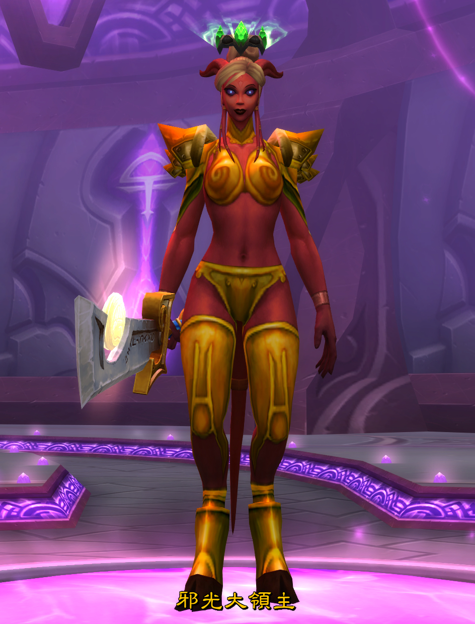 [幻化]艾瑞达圣骑士,光铸德莱尼术士,牛头人盗贼,图腾武器