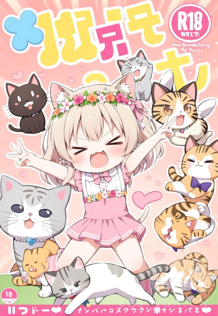 练lora弄了几个猫娘图