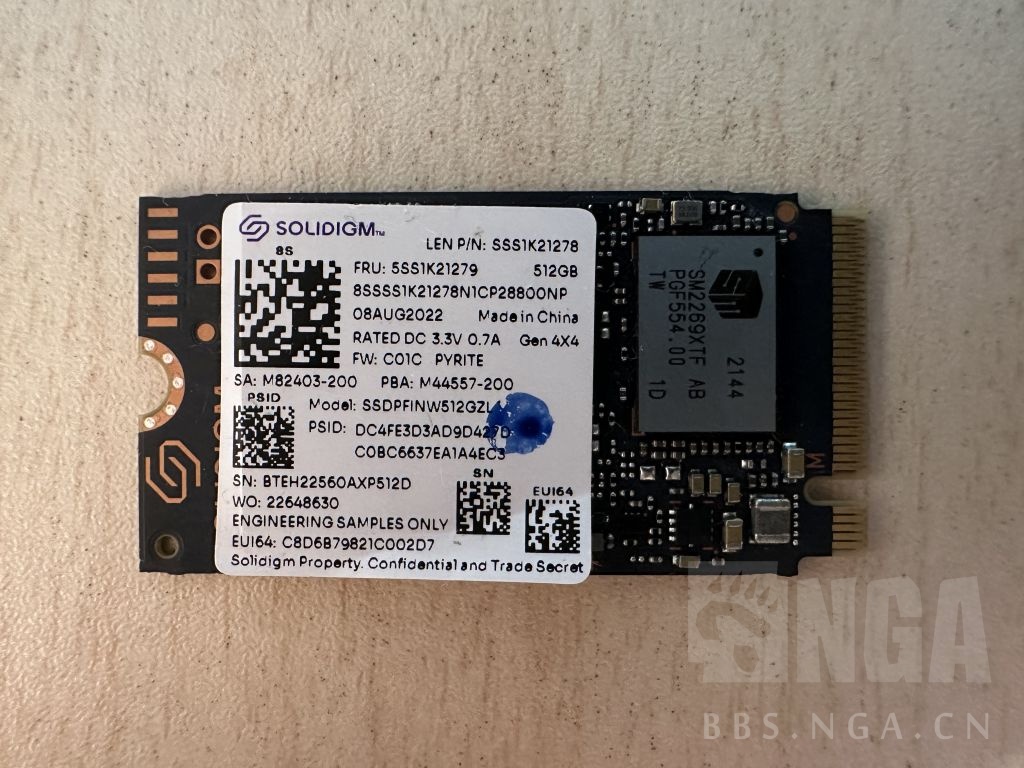 电脑硬件海力士solidigmp41plus512g2242ssdpcie40固态硬盘200包邮