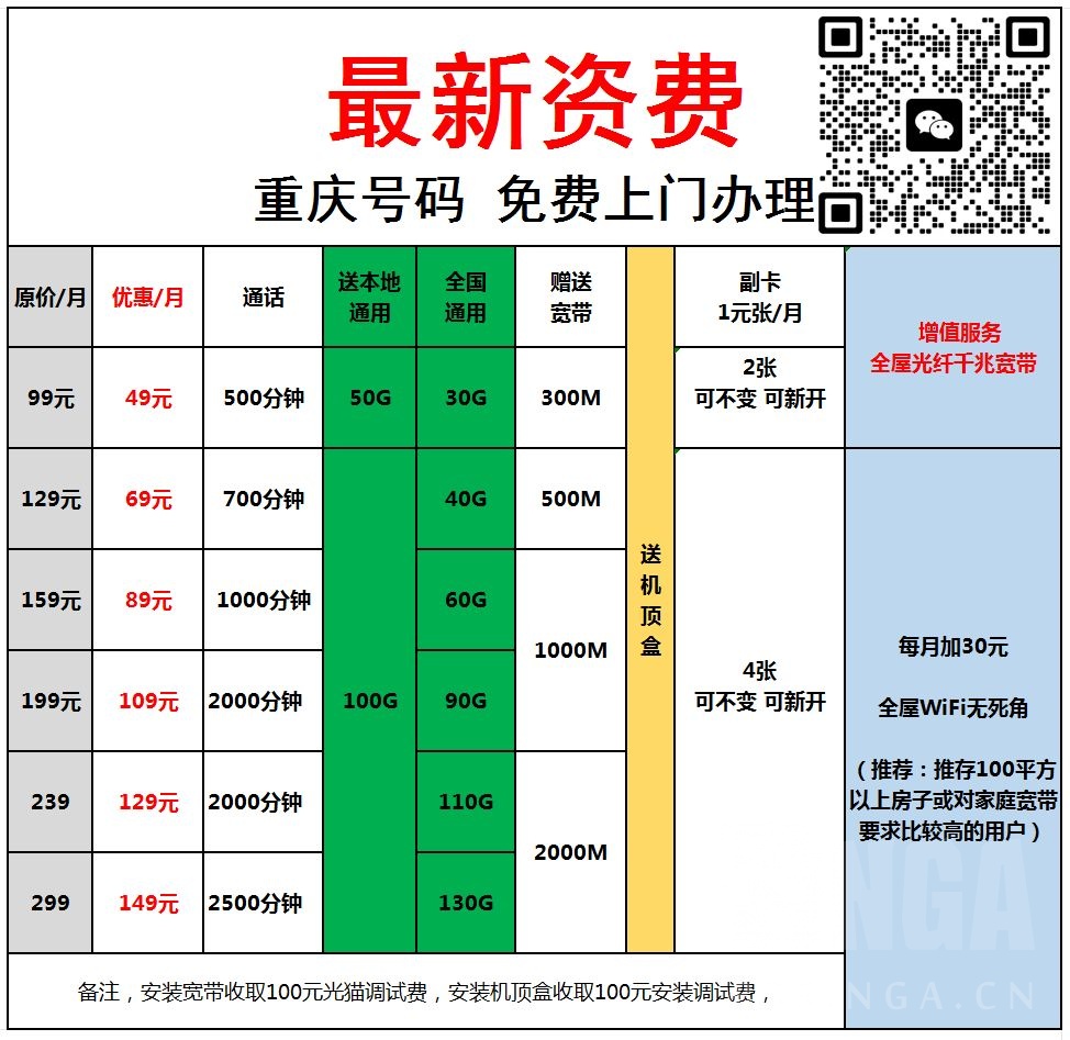 限时羊毛重庆地区联通携转49元月租送2条宽带1个iptv一年影视平台会员