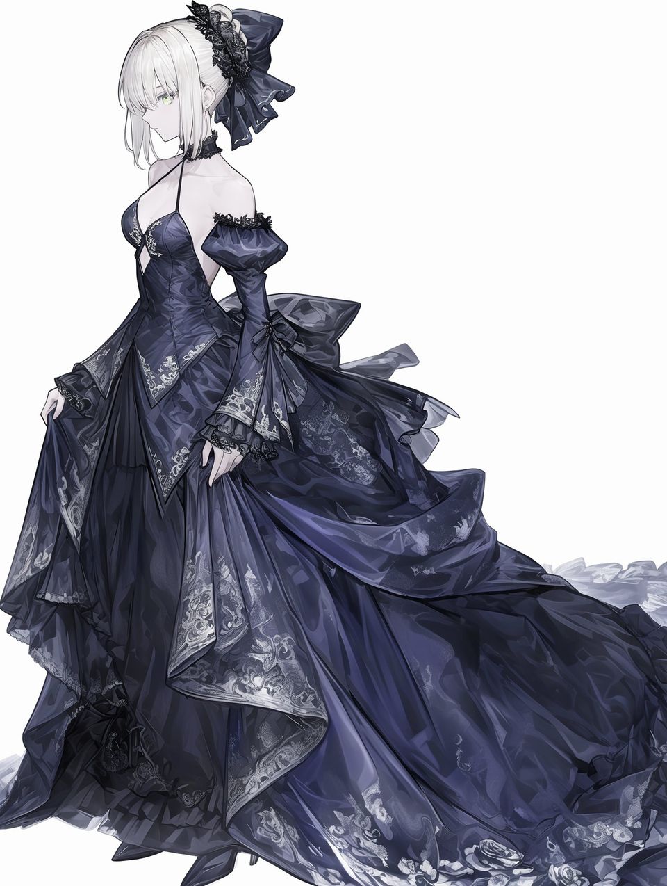 fate图氵这套哥特风婚纱真不错