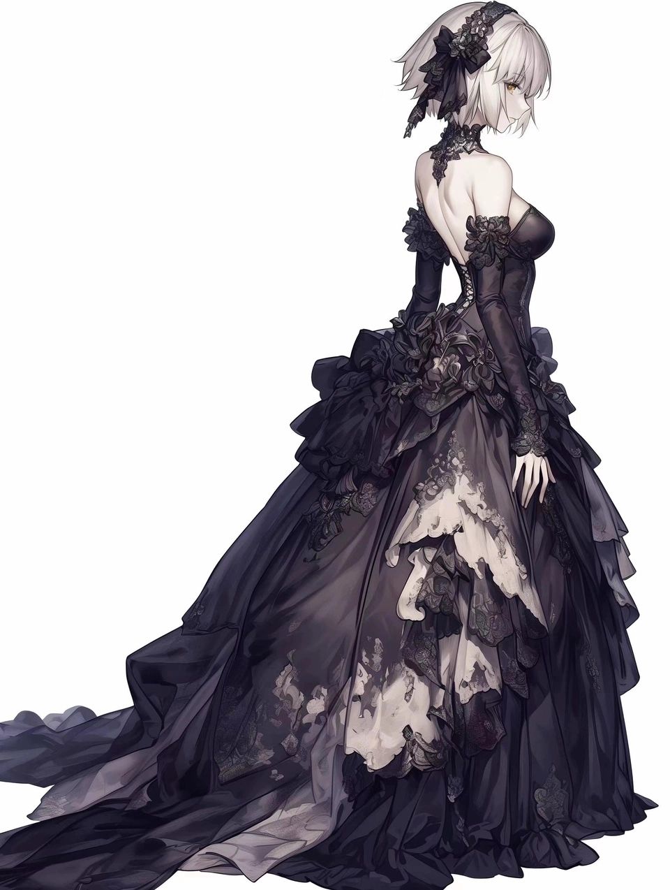 fate图氵这套哥特风婚纱真不错