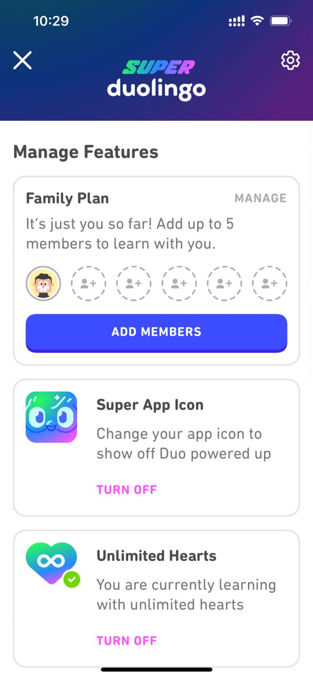 多邻国duolingo家庭会员开车有来的吗
