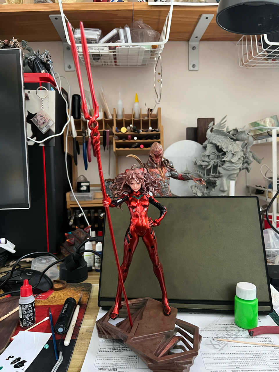 技术交流雕像手办16明日香gk喷涂完成