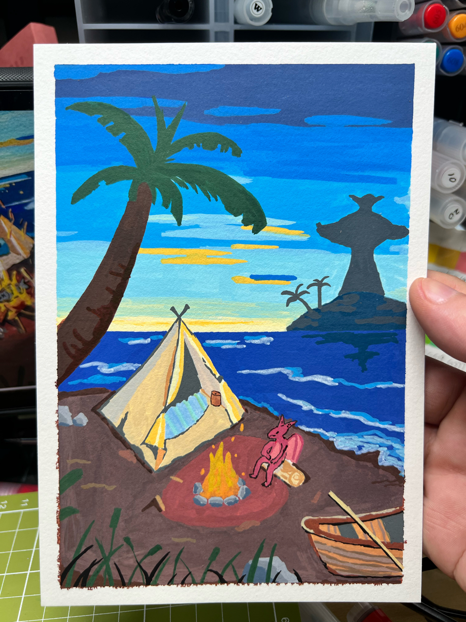 临摹了张画  自己改了一下变成藏宝海湾了