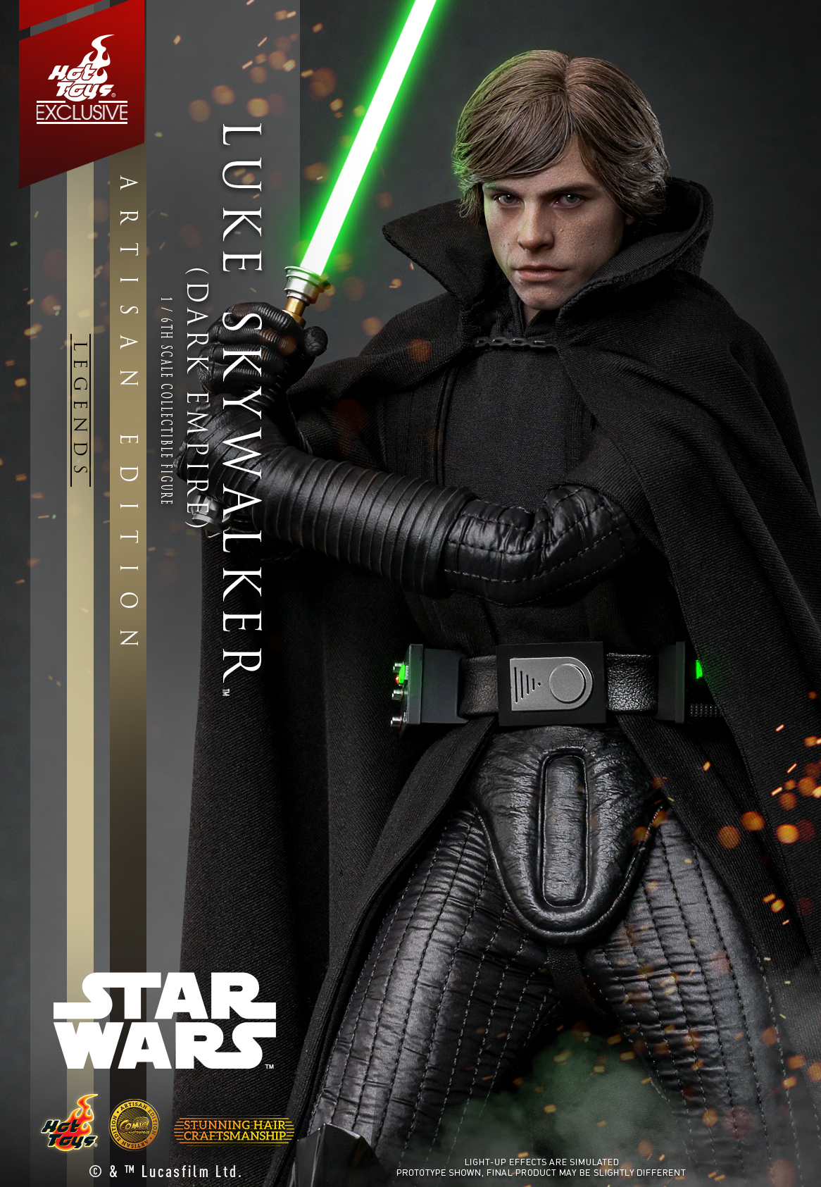 [新闻资讯] hottoys  星球大战> 卢克·天行者(黑暗帝国)(植发版) 1/6