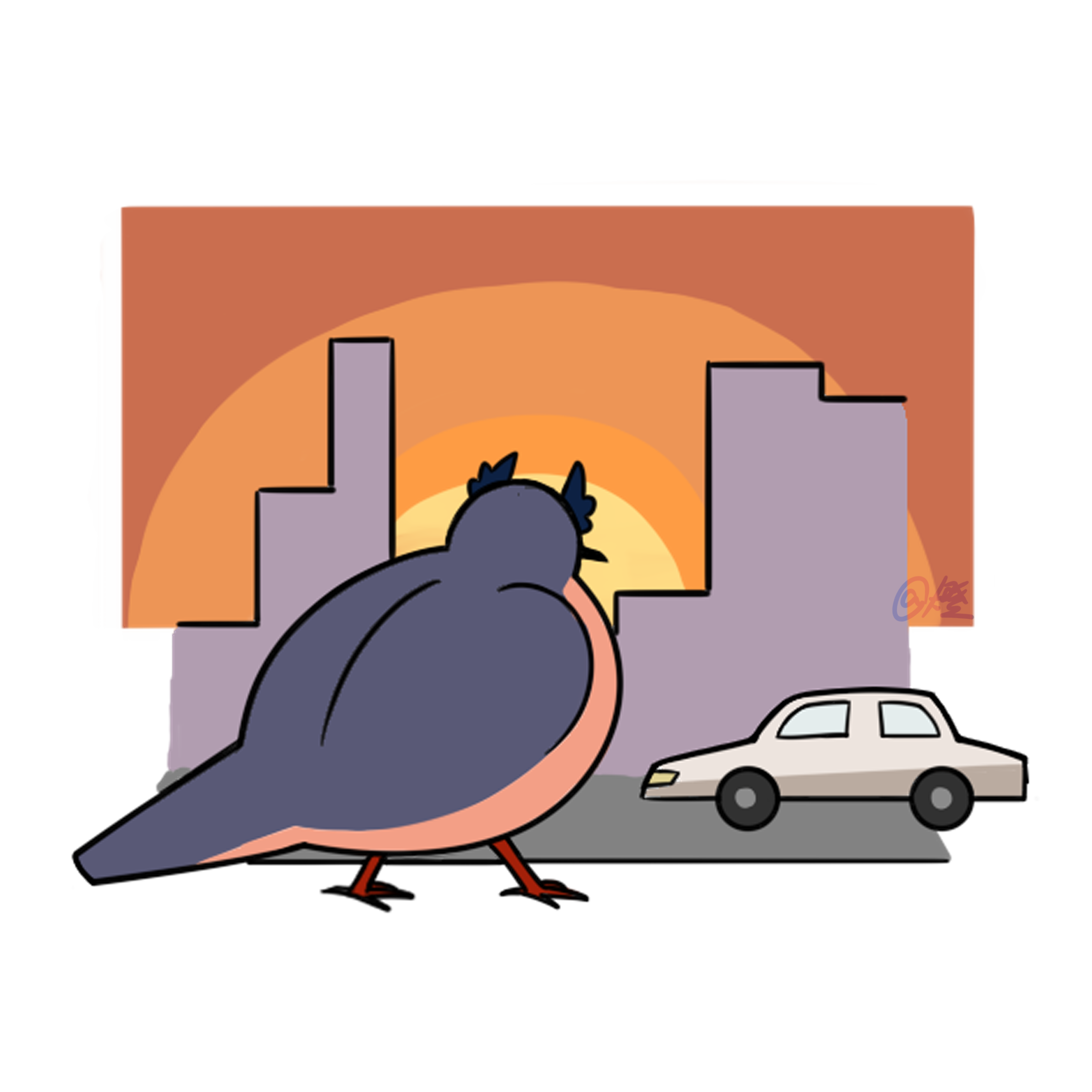 [同人绘画] 画了一套鸽的表情包,请随意用